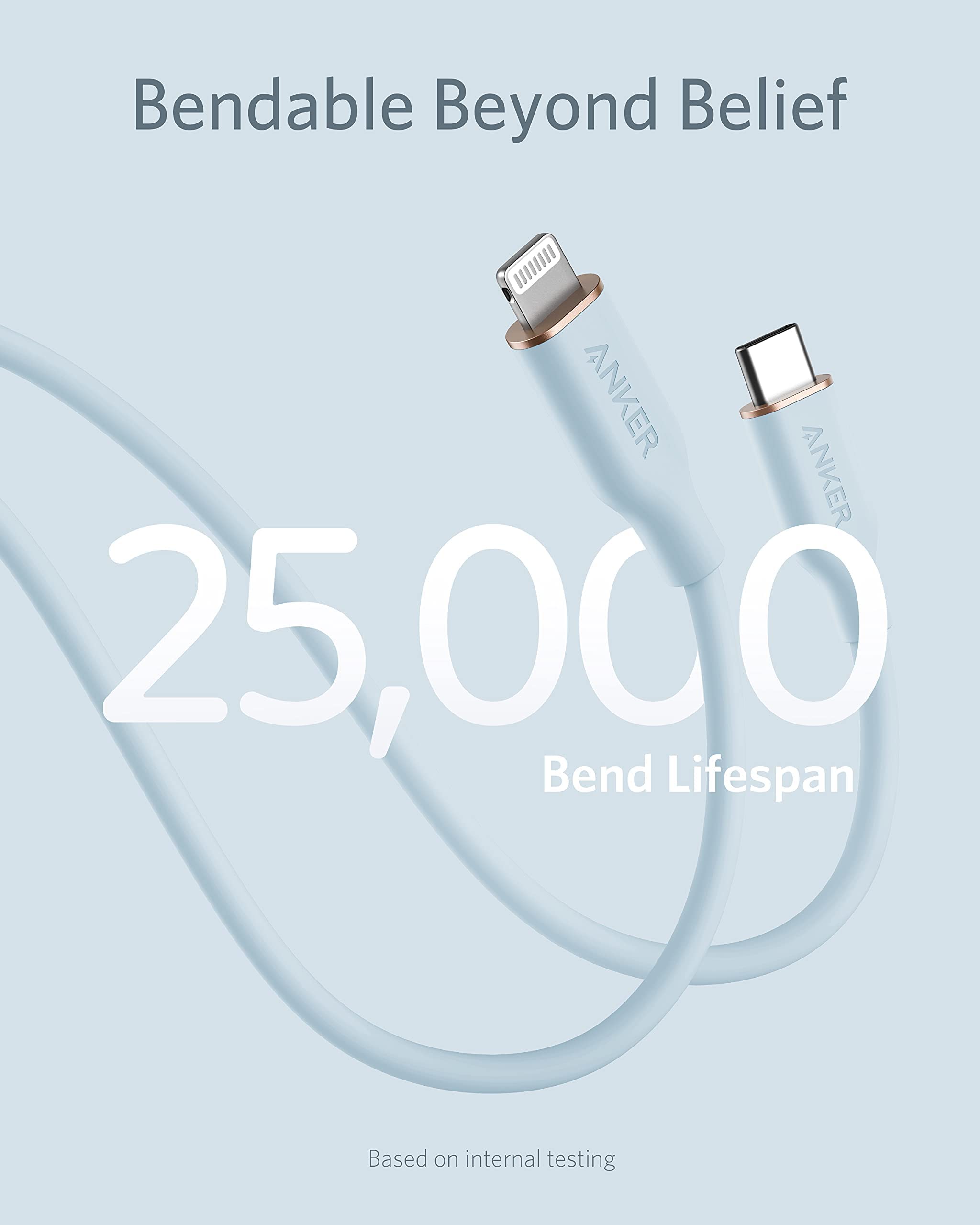 Refurbished Anker 641 USB-C to Lightning Cable (Flow, Silicone)