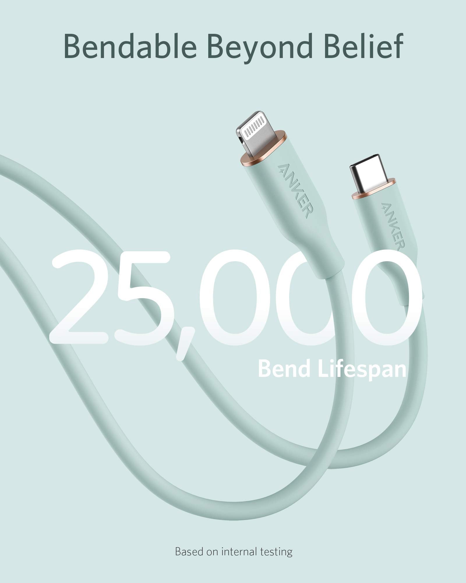 Refurbished Anker 641 USB-C to Lightning Cable (Flow, Silicone)