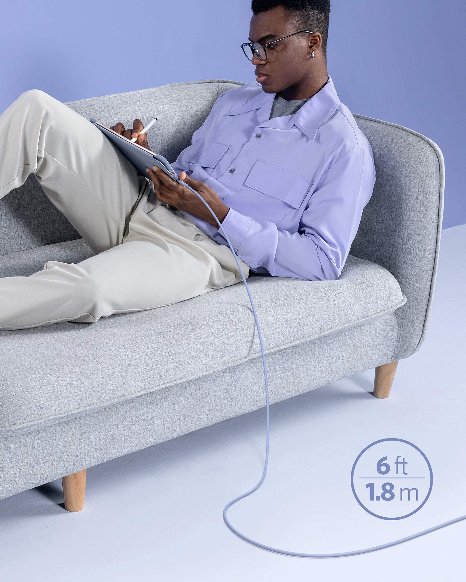 Anker 641 USB-C to Lightning Cable (Flow, Silicone)